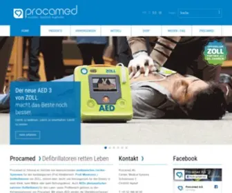Procamed.ch(Defibrillatoren und professionelle Geräte Systeme) Screenshot
