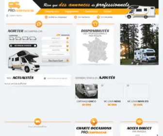 Procampingcar.com(Véhicules loisirs) Screenshot