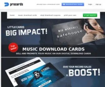 Procards.com(Music Download Cards) Screenshot