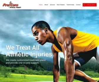 Procarephysicaltherapys.com(Physical Therapy Fort Lauderdale) Screenshot