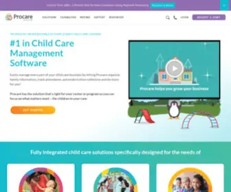 Procaresoftware.com(The #1 Child Care Management Software) Screenshot
