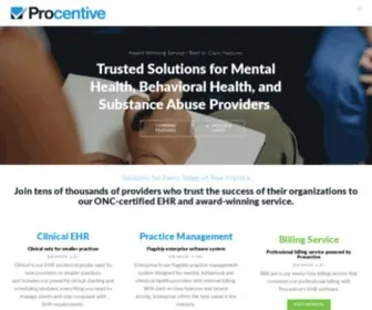 Procentive.com(Electronic Health Records for Mental and Behavioral Health) Screenshot