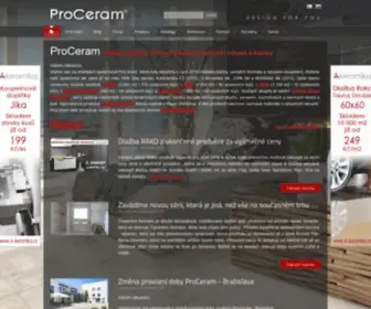 Proceram.cz(Koupelny, kuchyně, interiéry, obklady a dlažby) Screenshot