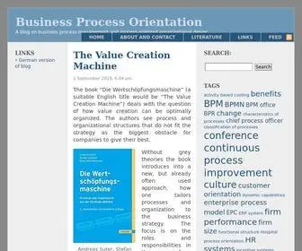 Processorientation.com(Business Process Management and Process Orientation) Screenshot