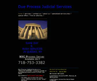 Processservernewyorkcity.com(Due Process Judicial Services) Screenshot