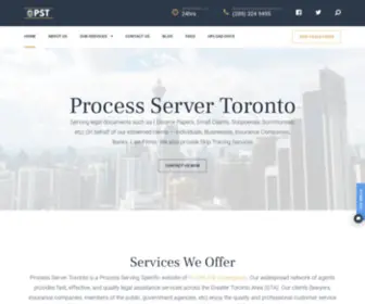 Processservertoronto.ca(Serving, Court Filing & Skip Trace) Screenshot