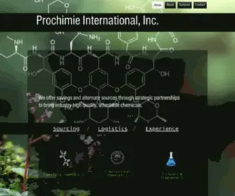 Prochimieinternational.com(International chemical distributor) Screenshot