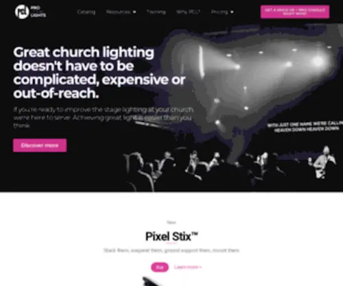 Prochurchlights.com(Church Stage Lights) Screenshot