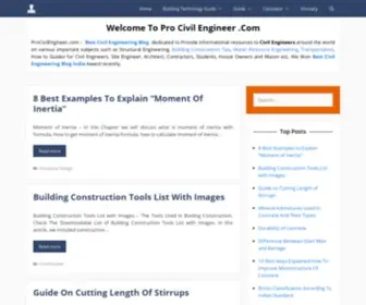 Procivilengineer.com(Best Civil Engineering Blog) Screenshot