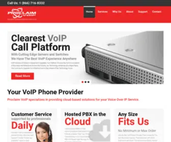 Proclaimvoip.com(Business VoIP Phone Provider) Screenshot