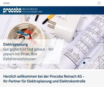 Procoba.ch(Elektroplanung und Elektrokontrolle) Screenshot