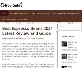 Procoffeeguide.com(Pro Coffee Guide) Screenshot