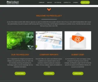 Procollect.com(Collection agency) Screenshot