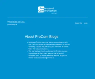 Procomblogs.ca(procomblogs) Screenshot