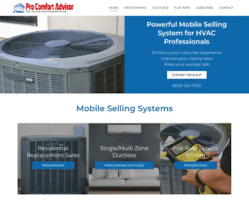 Procomhvac.com(HVAC Sales Software) Screenshot