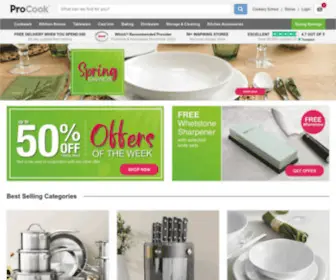 Procook.co.uk(Cookware, Kitchen Knives, Tableware & Bakeware) Screenshot