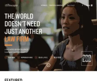 Procopio.com(AmLaw 200 Corporate and Litigation Law Firm) Screenshot