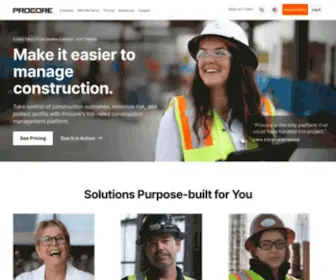 Procore.com(Procore Construction Management Software) Screenshot