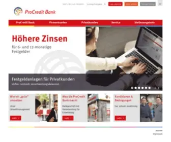 Procreditbank.de(ProCredit Bank) Screenshot