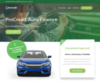 Procredit.ca(ProCredit Auto Finance) Screenshot