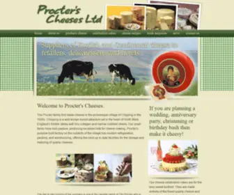 Procterscheeses.co.uk(Cheese and Cheeses from Procter's Cheese Ltd) Screenshot