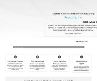 Proctorsinc.com(Certification Organization Proctors inc) Screenshot