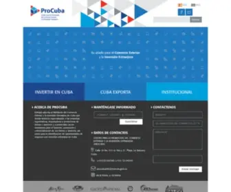 Procuba.cu(Su aliado para el comercio exterior y la inversión extranjera) Screenshot