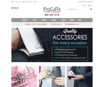 Procuffs.com(Accessories for Men Online) Screenshot