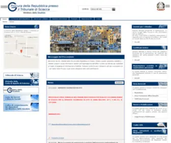 Procurasciacca.it(Procura della Repubblica presso il Tribunale di Sciacca) Screenshot