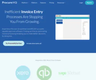 Procurehq.com(Streamline Your AP Workflow & Reduce Your Bookkeeping Using ProcureHQ) Screenshot