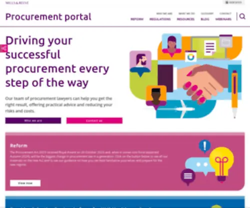Procurementportal.com(Mills & Reeve Procurement Portal Home) Screenshot