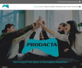 Prodacta.bg(Рекламна агенция за нестандартни идеи и решения) Screenshot