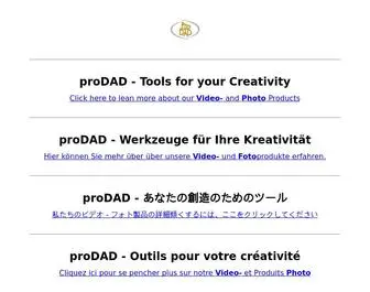 Prodad.de(ProDAD's Solutions for your creativity) Screenshot