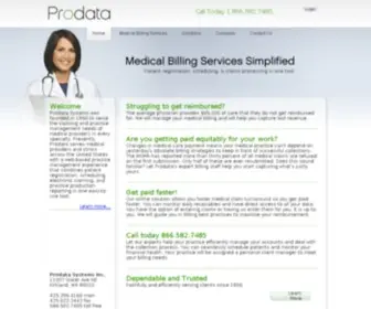 Prodata.com(Medical Billing Services Prodata) Screenshot