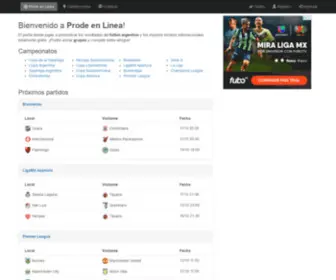 Prodeenlinea.com.ar(Prode En Linea) Screenshot