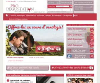 Prodegustation.com(Cours sur le vin : n°1 des cours d'oenologie en France) Screenshot