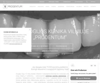 Prodentum.lt(Odontologijos klinika Vilniuje) Screenshot