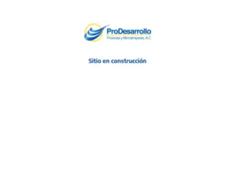 Prodesarrollo.org(Red nacional de instituciones proveedoras de servicios financieros que buscan contribuir al desarrollo económico y al combate de la pobreza) Screenshot