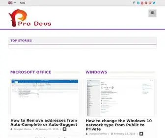Prodevsblog.com(Pro Devs) Screenshot