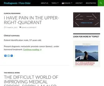 Prodiagnosis.org(Improving Diagnosis and Clinical Practice) Screenshot