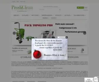 Prodiclean.com(Aerogommeuse Sableuse outil pneumatique nettoyage) Screenshot