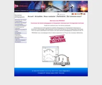 Prodidac.fr(Fournisseur de Matériel Pédagogique et d'équipement didactique) Screenshot