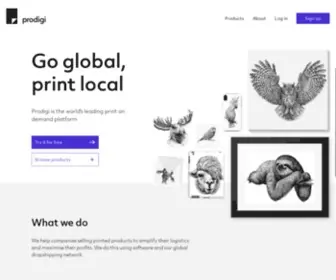 Prodigi.com(Global Print On Demand Platform & Print API) Screenshot