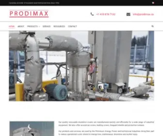 Prodimax-INC.com(Canadian provider of insulation and thermal services since 1996) Screenshot