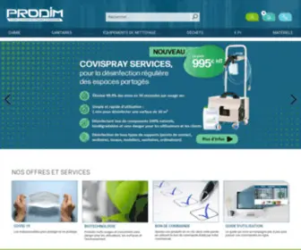 Prodim.com(Produits et d'équipements d'hygiène pour professionnels) Screenshot