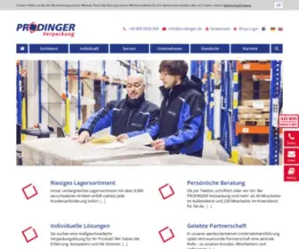 Prodinger.de(PRODINGER Verpackung) Screenshot