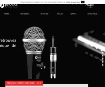 Prodipe.com(Matériel audio professionnel Prodipe) Screenshot