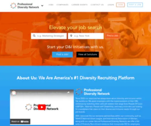 Prodivnet.com(Professional Diversity Network) Screenshot
