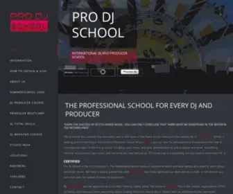 Prodjschool.com(Dj producer school in Amsterdam) Screenshot