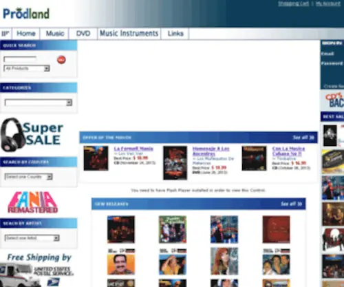 Prodland.us(Your better option to buy CD and Videos of Latin Music) Screenshot